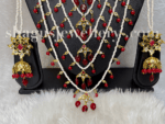Grandiose Lucknowi Satlada Set - Ruby (Red) [Click inside image for HD quality] - Image 4