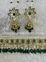Empress Dulhan Jadavi Set - Emerald (Green) [Click inside image for HD quality] - Image 3