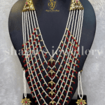 Grandiose Lucknowi Satlada Set - Ruby (Red) [Click inside image for HD quality]