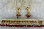 Iconic Classic Jadavi (Jadau/Choker) Set - Ruby (Red) [Click inside image for HD quality]