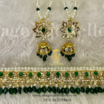 Iconic Classic Jadavi (Jadau/Choker) Set - Emerald (Green) [Click inside image for HD quality]