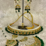 Empress Dulhan Jadavi Set - Emerald (Green) [Click inside image for HD quality]