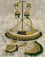 Empress Dulhan Jadavi Set - Emerald (Green) [Click inside image for HD quality]
