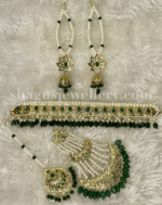 Empress Dulhan Jadavi Set - Emerald (Green) [Click inside image for HD quality] - Image 2