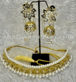 Iconic Classic Jadavi (Jadau/Choker) Set - White [Click inside image for HD quality] - Image 6