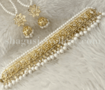 Iconic Classic Jadavi (Jadau/Choker) Set - White [Click inside image for HD quality] - Image 4