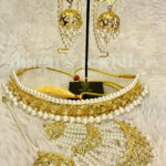 Empress Dulhan Jadavi Set - White [Click inside image for HD quality]