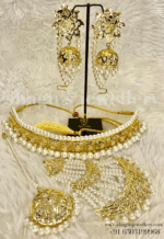 Empress Dulhan Jadavi Set - White [Click inside image for HD quality]