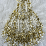 Eternal Lucknowi Jhoomer (Chhapka) - White [Click inside image for HD quality]