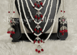 A+ Charismatic Silver Satlada Dulhan Set - Ruby (Red) [Click inside image for HD quality] - Image 11