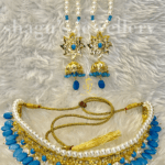 A+ Iconic Classic Jadavi (Jadau/Choker) Set - Feroza (Turquoise) [Click inside image for HD quality]