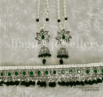 Ravishing Silver Jadavi Set - Emerald (Green) [Click inside image for HD quality]