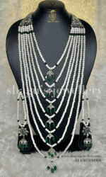Aristocratic Silver Satlada Set - Emerald (Green) [Click inside image for HD quality]