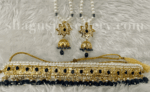 Iconic Classic Jadavi (Jadau/Choker) Set - Royal Blue [Click inside image for HD quality] - Image 3