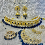 Empress Dulhan Jadavi Set - Royal Blue [Click inside image for HD quality]