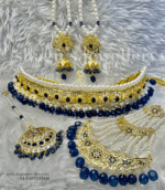 Empress Dulhan Jadavi Set - Royal Blue [Click inside image for HD quality]