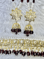Empress Dulhan Jadavi Set - Purple [Click inside image for HD quality] - Image 4