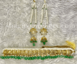 Iconic Classic Jadavi (Jadau/Choker) Set - Onyx Green [Click inside image for HD quality] - Image 2
