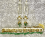 Empress Dulhan Jadavi Set - Onyx Green [Click inside image for HD quality] - Image 2