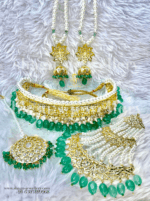 Empress Dulhan Jadavi Set - Onyx Green [Click inside image for HD quality]