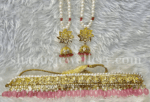 Iconic Classic Jadavi (Jadau/Choker) Set - Pink [Click inside image for HD quality] - Image 2