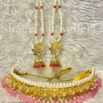 Iconic Classic Jadavi (Jadau/Choker) Set - Pink [Click inside image for HD quality]