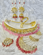 Empress Dulhan Jadavi Set - Pink [Click inside image for HD quality]