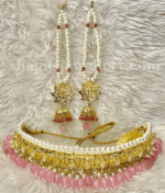 Empress Dulhan Jadavi Set - Pink [Click inside image for HD quality] - Image 3