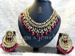A+ Enduring Real Ruby Drop Necklace Set [Click inside image for HD quality]