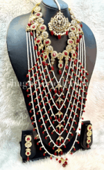 A+ Glamorous Real Ruby Flower Dulhan Set [Click inside image for HD quality] - Image 2
