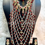 A+ Glamorous Real Ruby Flower Dulhan Set [Click inside image for HD quality]