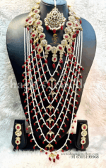 A+ Glamorous Real Ruby Flower Dulhan Set [Click inside image for HD quality]