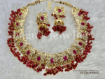 Graceful Real Ruby Choker Necklace Set [Click inside image for HD quality] - Image 3