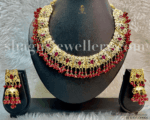 Graceful Real Ruby Choker Necklace Set [Click inside image for HD quality]