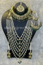 Enthralling Emerald Dulhan Set [Click inside image for HD quality] - Image 2