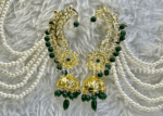 Royal Kaan Jhumki (Ear Cuff) - Emerald (Green) [Click inside image for HD quality] - Image 4