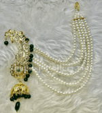 Royal Kaan Jhumki (Ear Cuff) - Emerald (Green) [Click inside image for HD quality] - Image 3