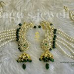 Royal Kaan Jhumki (Ear Cuff) - Emerald (Green) [Click inside image for HD quality]