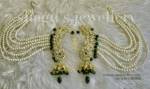 Royal Kaan Jhumki (Ear Cuff) - Emerald (Green) [Click inside image for HD quality]