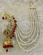 Royal Kaan Jhumki (Ear Cuff) - Ruby (Red) [Click inside image for HD quality] - Image 3