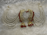 Royal Kaan Jhumki (Ear Cuff) - Ruby (Red) [Click inside image for HD quality] - Image 2