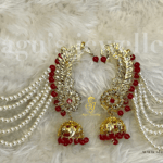Royal Kaan Jhumki (Ear Cuff) - Ruby (Red) [Click inside image for HD quality]