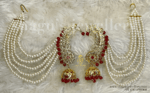 Royal Kaan Jhumki (Ear Cuff) - Ruby (Red) [Click inside image for HD quality]