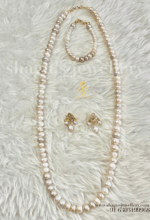 A+ Exquisite Real Antique Pearl String w/ Bracelet [Click inside image for HD quality]