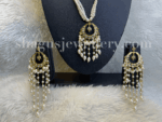Splendid White Chand Bali Set w/ Mathapatti [Click inside image for HD quality] - Image 3