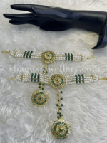 A+ Eye Catching Haath Phool - Emerald (Green) [Click inside image for HD quality] - Image 3