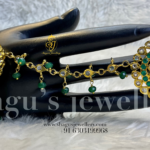 A+ Eye Catching Haath Phool - Emerald (Green) [Click inside image for HD quality]