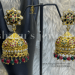 Awesome Pearl Studded Jhumka - Multi [Click inside image for HD quality]