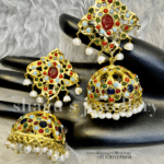 Hypnotic Real Navratan Big Jhumka [Click inside image for HD quality]