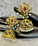 Hypnotic Real Navratan Big Jhumka [Click inside image for HD quality]